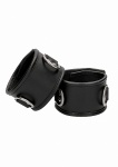 KAJDANKI NA KOSTKI BDSM naturalna skóra - Restraint Ankle Cuff With Padlock - Black