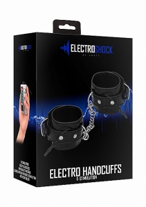 Kajdanki z ELEKTROSTYMULACJĄ - Electro Handcuffs - Black