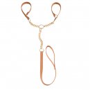 Sexshop - Maze T-Restraints  Brązowy - Kajdanki ze smyczą Bijoux Indiscrets - online