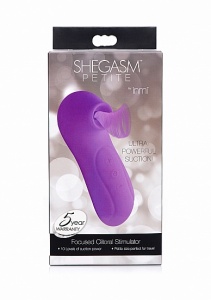 Kieszonkowy stymulator łechtaczki ze ssaniem - Shegasm Petite - Fioletowy AF984