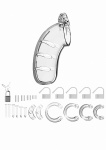 KLATKA EREKCYJNA Model 03 - Chastity - 4.5" - Model 03 - Chastity - 4.5" - Cock Cage - Transparent
