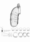 KLATKA EREKCYJNA Model 05 - Chastity - 5.5" - Model 05 - Chastity - 5.5" - Cock Cage - Transparent