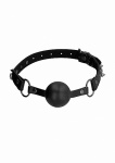 KNEBEL gag PASEK Z KOLCAMI - Ouch! Skulls and Bones - Silicone Ball Gag - Black