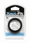 Zestaw Pierścieni na penisa Xact-Fit Cockring 2-pak w rozmiarze # 16 - czarny CR-79B - #16 Xact-Fit Cockring 2-Pack - Black