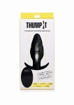 Korek analny 7X Swirled Thumping - Spiralne Uderzenie - czarny AG290 - 7X Swirled Thumping Anal Plug - Black