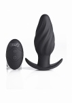 Korek analny 7X Swirled Thumping - Spiralne Uderzenie - czarny AG290 - 7X Swirled Thumping Anal Plug - Black