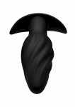 Korek analny 7X Swirled Thumping - Spiralne Uderzenie - czarny AG290 - 7X Swirled Thumping Anal Plug - Black