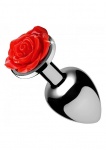 Korek analny Czerwona róża - Red Rose Butt Plug - Duży AF634-LARGE