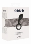 KOREK ANALNY zatyczka No. 63 - No. 63 - Dildo With Metal Ring - Black