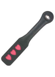 SexShop - Skórzany Pejcz miłosny -  Leather Heart Impression Paddle - online