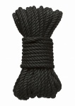 Lina Do Wiązania - 6mm Hemp Bondage Rope - 9m Black - czarna 2404-55-CD