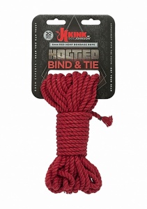 Lina Do Wiązania - 6mm Hemp Bondage Rope - 9m Red - czerwona 2404-57-CD