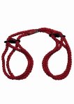 Lina Do Wiązania - Czerwona 2404-62-CD - Hogtied - Bind & Tie - 6mm Hemp Wrist or Ankle Cuffs - Red