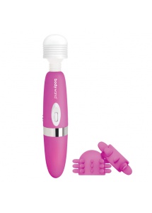 SexShop - Masażer z obrotową główką i nakładkami - Bodywand 360 Spinning Head Wand Massager Set  - online