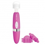 SexShop - Masażer z obrotową główką i nakładkami - Bodywand 360 Spinning Head Wand Massager Set  - online