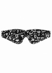 MASKA NA OCZY z nadrukiem Elegancka - Printed Eye Mask - Love Street Art Fasion - Black
