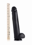 Gładkie Dildo z przyssawką - The Master Suction Cup Dildo - Czarny TS133-BLACK