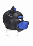 Neoprenowa maska pies - Neoprene Puppy Hood - czarno-niebieska AG292-BLUE