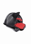 Neoprenowa maska pies - Neoprene Puppy Hood - czarno-czerwona AG292-RED