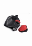 Neoprenowa maska pies - Neoprene Puppy Hood - czarno-czerwona AG292-RED