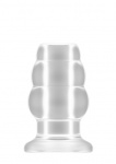 No.49 KOREK ANALNY Z TUNELEM 7,7CM SMALL - No.49 - Small Hollow Tunnel Butt Plug - 3 Inch - Translucent