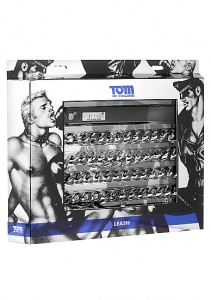 Obroża ze smyczą łańcuchem BDSM TF2775 - Gun Metal Leash