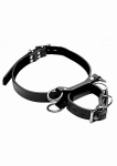 Pas do krępowania partnera Frog Tie - czarny AF224 - Frog Tie Kneeling Bondage Restrant System - Black