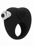 PIERŚCIEŃ EREKCYJNY AUBIN serce - AUBIN vibrating cockring - Black