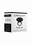PIERŚCIEŃ EREKCYJNY BARON - BARON vibrating cockring - Black