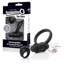 Sexshop - The Screaming O Charged Remote Control Bullet and Ring for Him  Czarny - Pierścień erekcyjny do stymulacji krocza, z pilotem - online