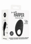PIERŚCIEŃ EREKCYJNY wibrujący HARPER - Harper - Black