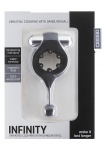 PIERŚCIEŃ erekcyjny z kuleczką Infinity - Infinity - Vibrating Cockring with Dangling Ball - Black