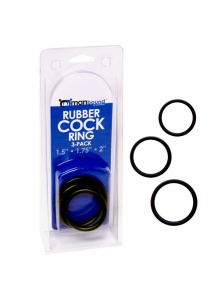 SexShop - Pierścień na członka - Rubber Cock Ring 3-pack - dla alergików - online