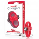 Sexshop - The Screaming O Charged Yoga Vibe Ring  Czerwony - Pierścień wibrujący na penisa - online