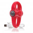 Sexshop - The Screaming O Charged Yoga Vibe Ring  Czerwony - Pierścień wibrujący na penisa - online