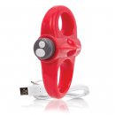 Sexshop - The Screaming O Charged Yoga Vibe Ring  Czerwony - Pierścień wibrujący na penisa - online