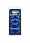Zestaw Pierścieni na penisa 4szt. niebieskie - 3503-06-CD - Cockring Set - Blue