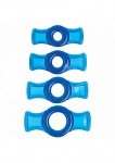 Zestaw Pierścieni na penisa 4szt. niebieskie - 3503-06-CD - Cockring Set - Blue
