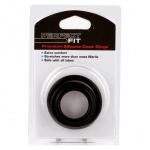 SexShop - Pierścienie silikonowe - Perfect Fit Silicone 3 Ring Kit Mix Black Zestaw - online