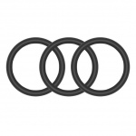 SexShop - Pierścienie silikonowe - Perfect Fit Silicone 3 Ring Kit XL Black - online