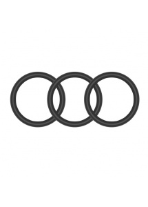 SexShop - Pierścienie silikonowe - Perfect Fit Silicone 3 Ring Kit Large Black - online