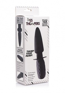 Plug wibrujący masażer analny - The Plug 10x Silicone Vibrating Thruster - Czarny AF812