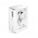 Sexshop - Diogol Anni Butt Plug 25mm Okrągły Srebrny z Czarnym - Plug analny ozdobny - online