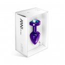 Sexshop - Diogol Anni Butt Plug 25mm Okrągły Fioletowy z Niebieskim - Plug analny ozdobny - online
