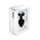 Sexshop - Diogol Anni Butt Plug 25mm Okrągły Czarny z Niebieskim - Plug analny ozdobny - online