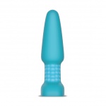 SexShop - Plug analny rotujący i wibrujący sterowany zdalnie - Bvibe Rimming Remote Control Plug  Niebieski - online