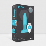 SexShop - Plug analny rotujący i wibrujący sterowany zdalnie - Bvibe Rimming Remote Control Plug  Niebieski - online