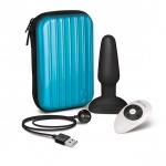 SexShop - Plug analny rotujący i wibrujący sterowany zdalnie - Bvibe Rimming Remote Control Plug  Czarny - online