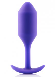 Sexshop - B-Vibe Snug Plug 2 Fioletowy - Plug analny z obciążnikiem - online