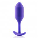 Sexshop - B-Vibe Snug Plug 2 Fioletowy - Plug analny z obciążnikiem - online
